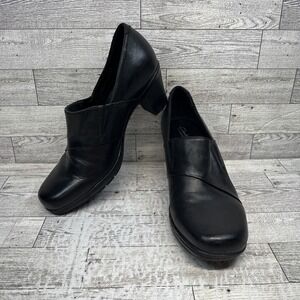 Black Women's Slip-On Low Heel Dress Shoes